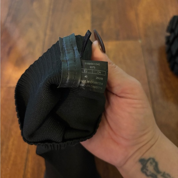 Black Women's Sock Boots - Picture 7 of 7